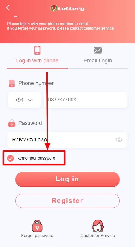 Tick “Remember Password” to save your login